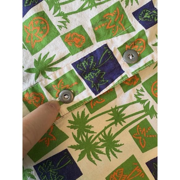 Vintage Men’s Gitano Collection Tropical Palm Trees Vacation Button Down Shirt M - Picture 6 of 10